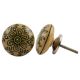 Beige Green Floral Ceramic Knob